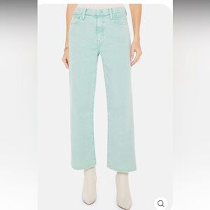 NWT MOTHER “The Dodger” Ankle Jeans - Neptune Green